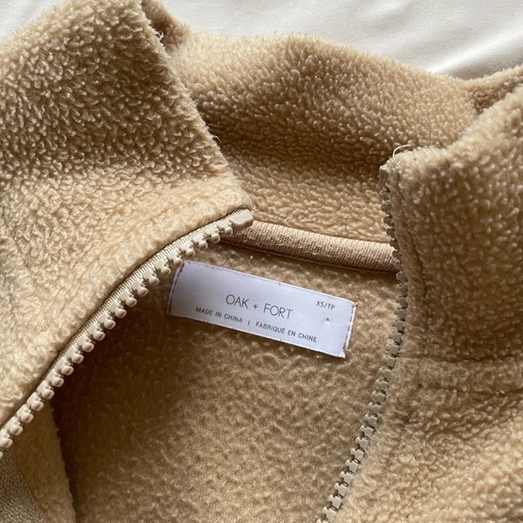 Oak + Fort fleece cropped sweater - Picture 3 of 4